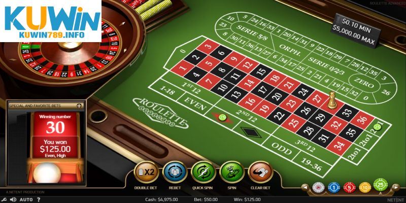 Đa dạng các phiên bản Roulette